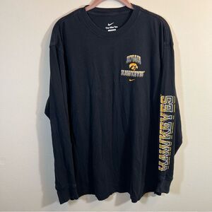 Nike Black Iowa Hawkeyes Long Sleeve Flame Shirt Large